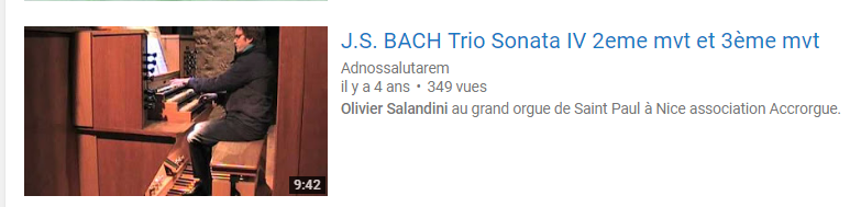 sonate en trio bach et Brahms